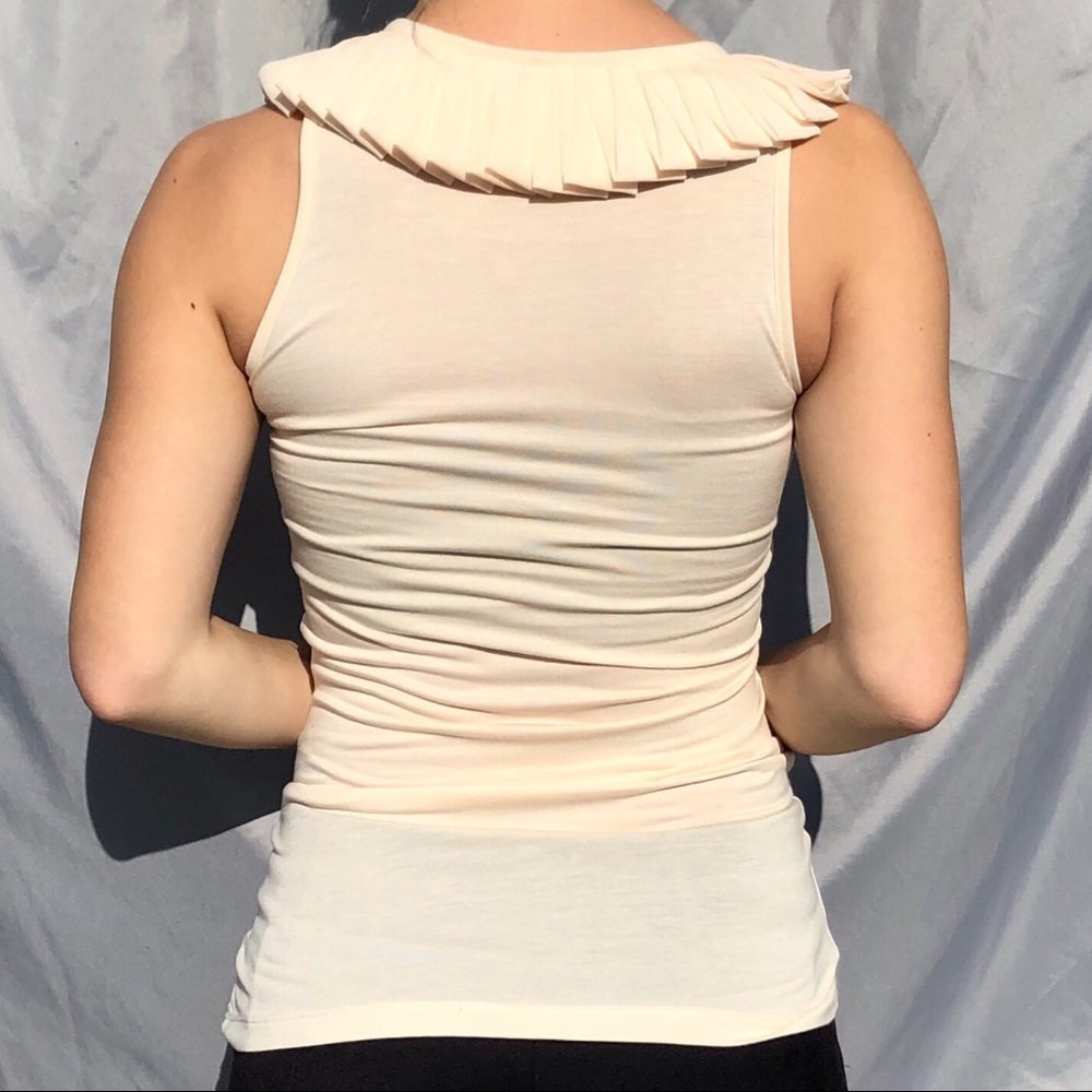 Design History - Cream Layered Loop Ruffle Tank - Picture 4 of 8